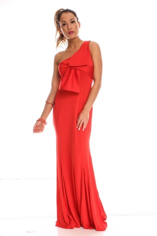 red maxi dress,sexy red dress,one shoulder dress