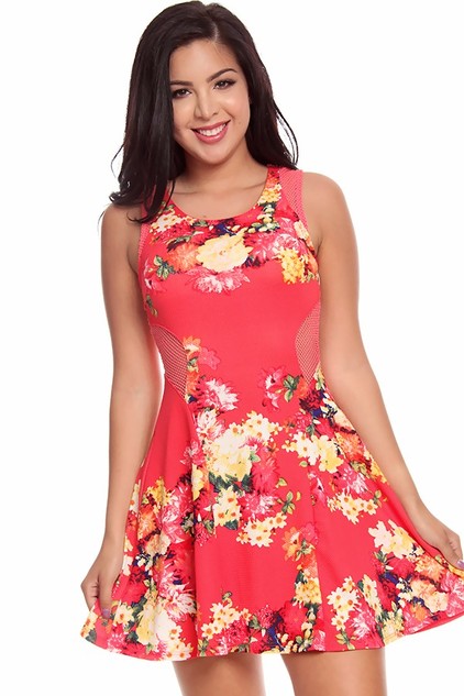 floral dress,sexy dress,casual dress,floral mesh dress